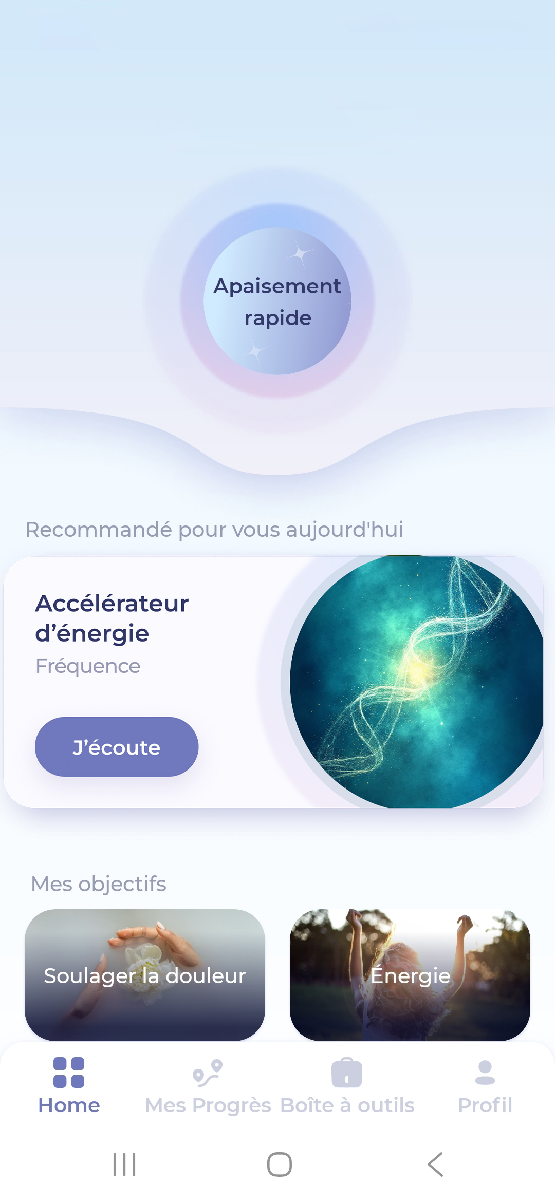 Aperçu de l’application Envol